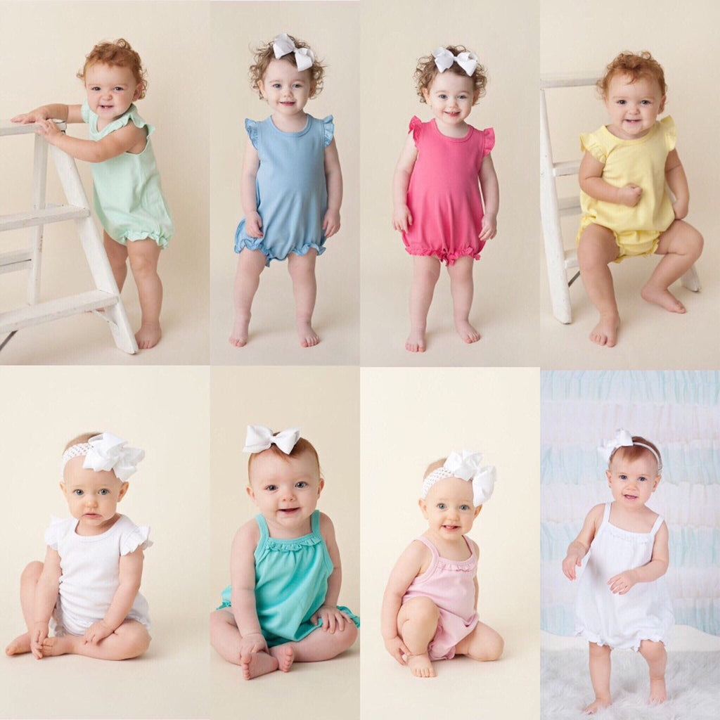 Hot air ballon spring summer lilly alphabet personalized mongram name embroidery design Baby toddler girl bubble romper outfit
