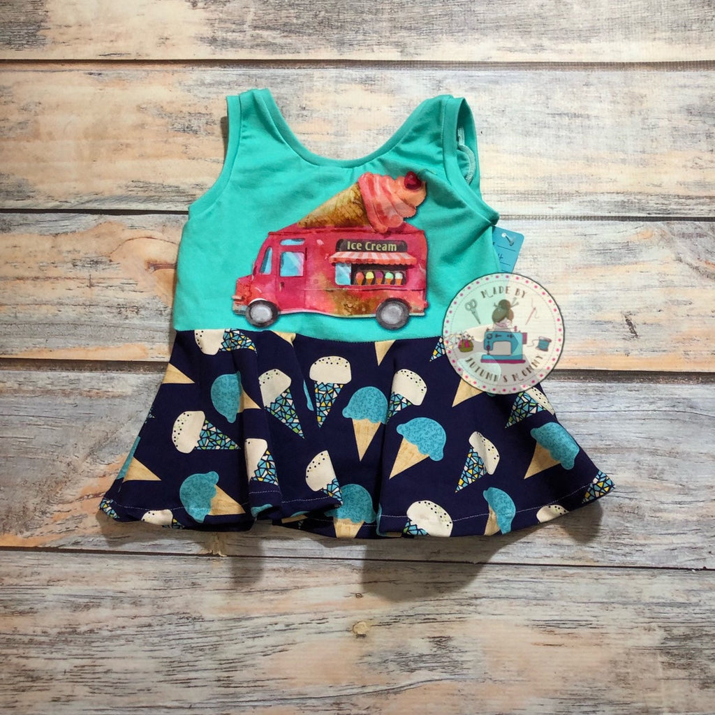 ready to ship peplum ice cream girls top