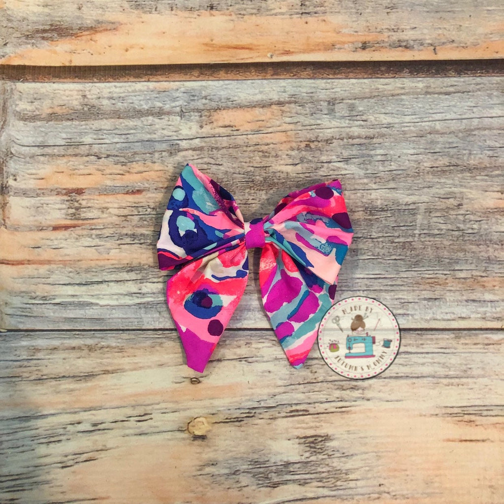 Girls salior hair clip bow lilly /preppy / summer / girls / toddler baby floral / flamingo / panda / mermaid / tropical / zoo