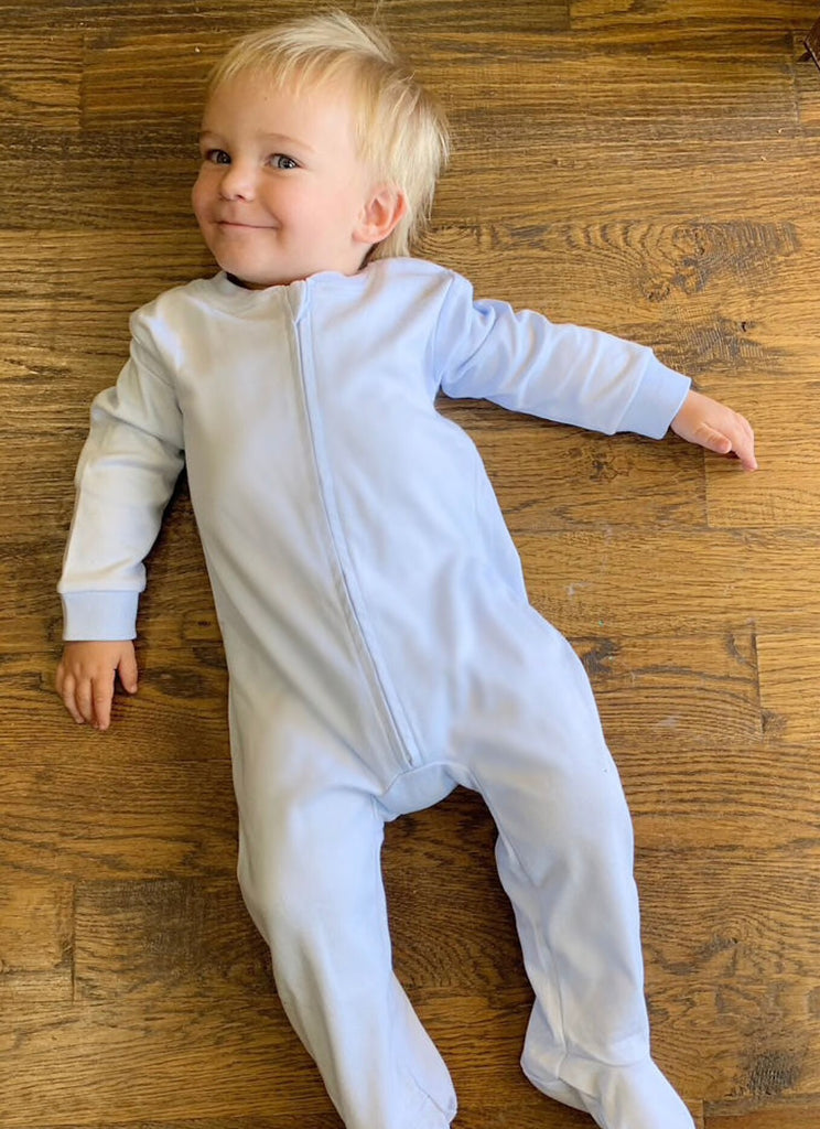 Simple personalized baby footie, sleeper one piece outfit, boy, girl, unisex baby shower gift, new mom, baby announcements