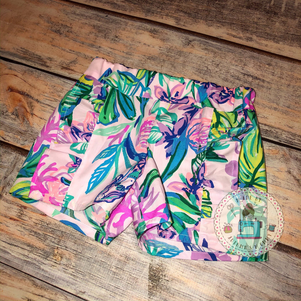 Lilly Girls ruffle front Shorts, Toddler through Girls sizes