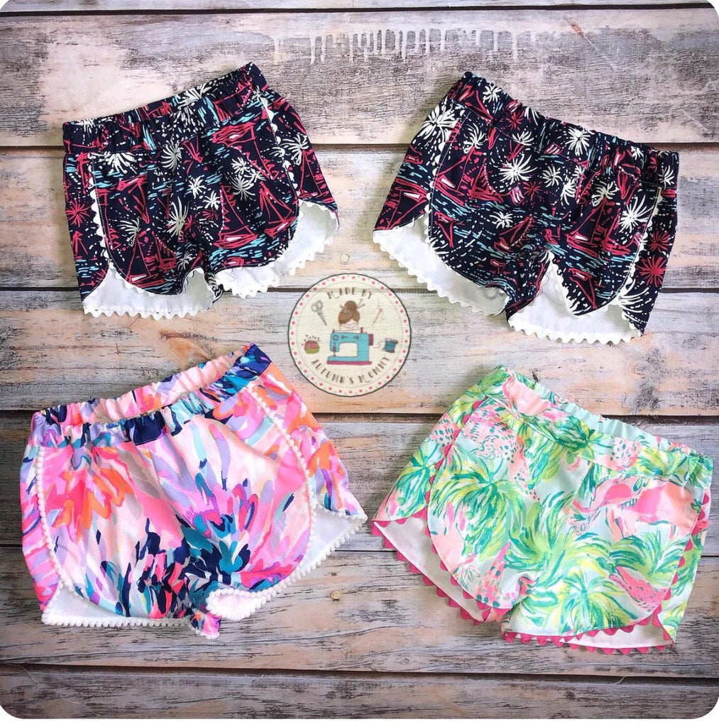 Lilly handmade baby toddler girls shorts, toddler girls shorts, custom clothing, birthday gift, summer, spring, child shorts